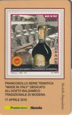 ITALIA 2012 ACETO BALSAMICO DI MODENA TESSERA FILATELICA FRANCOBOLLO