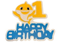 Cake topper feltro squalo