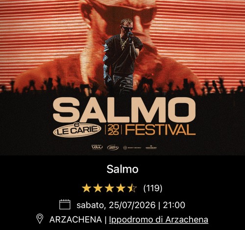 Biglietto concerto salmo 2026 - concerto,