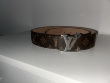 Cinta Louis Vuitton Marrone, Logo Argento
