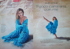 Italian Clipping Ritaglio 2019 MILEY CYRUS fuoco cammina con me 6 PAGINE