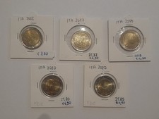 lotto 5 monete 2 euro commemorative FDC  Repubblica Italia (L1143)