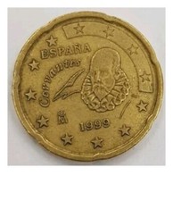 RARA MONETA 20 CENT. SPAGNA 1999 Cervantes