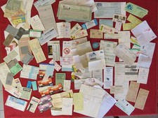 VECCHIE RICEVUTE DEPLIANT CARTE MAGNETICHE ALBERGHI HOTEL PUBBLICITA' TURISMO