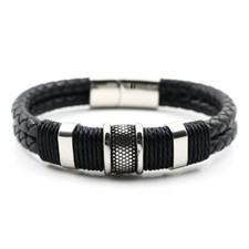 Bracciale da uomo in pelle