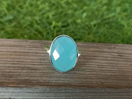 Anello glorioso calcedonio blu - anello,