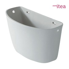 Cassetta Scarico Wc Alta in Porcellana bianca Serie Elma 