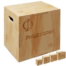 Box Pliometrico in Legno 3 in 1, Jump Box per Allenamento e Condizionamento