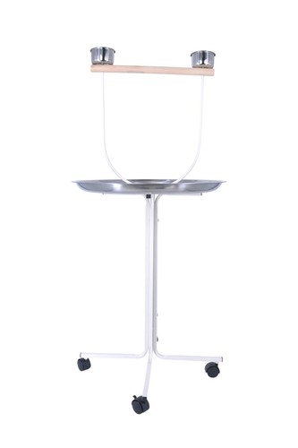 Trespolo pappagalli bianco - trespolo, con