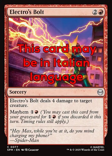 Mtg electro bolt - electro's,