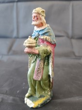 Statuina presepe Confalonieri Chialu' anni 40' in cartapesta pasta Remagi