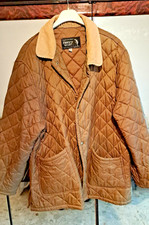 Giaccone marrone chiaro taglia 54-56 da uomo, trapuntata con colletto di velluto