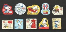 GIAPPONE 2017 SNOOPY & LETTER PEANUTS COMIC COMP. SET DI 10 FRANCOBOLLI USATI...