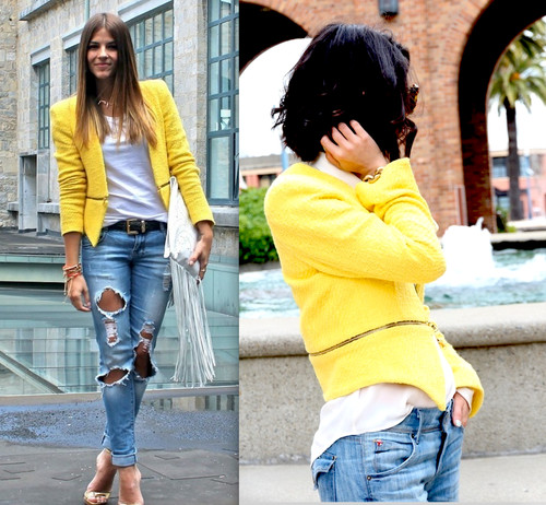 Zara elegante blazer corto - elegante,