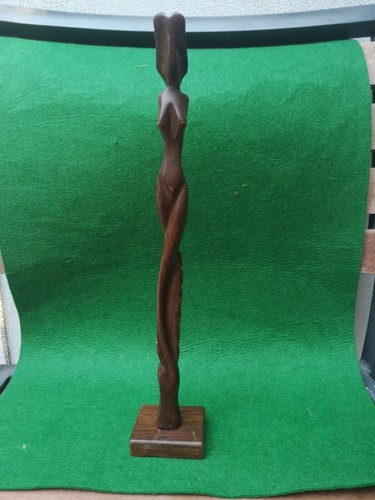 Scultura legno statuetta donna - scultura,