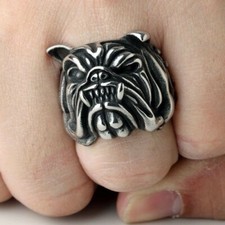 Anello cane bulldog pitbull - anello,