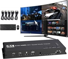 4K HDMI KVM Switch 4x1 Quad