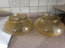 2 PLAFONIERE VINTAGE VETRO DI AMBRA