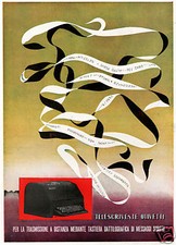 OLIVETTI-Pubblicità vintage - Telescrivente-TASTIERA DATTILOGRAFICA-1942