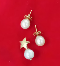 Orecchini E Ciondolo Oro 18k Con Perle