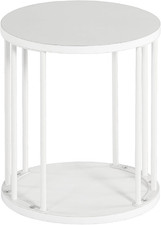 Sgabello Rotondo per Bambini E Adulti - Poggiapiedi in Legno a Fiore Basso, Anti