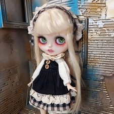 CY DOLL 522 bambola artistica personalizzata OOAK taglia Blythe fatta a mano faccia in su