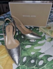 Michael Kors scarpe sandalo Chanel Donna TG. 6 37 pelle color argento