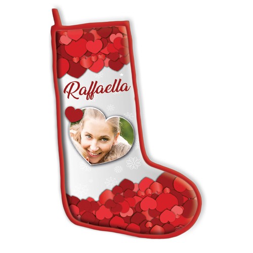 Calza befana cuori con - calza,