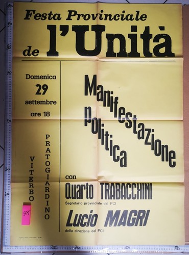 Manifesto viterbo 1985 unità - 1985,