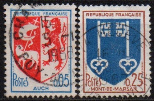 Francia 1966 serie stemmi - francia,
