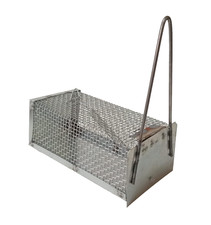 TRAPPOLA A MOLLA GALLERIA PER TOPI E RATTI IN RETE METALLICA  20x10xH.8 cm