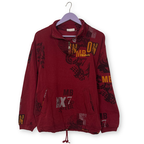 Felpa reebok vintage rossa con - rossa,