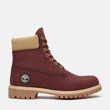 STIVALI da uomo Timberland® Premium 6 pollici impermeabili bordeaux nabuk marrone classico