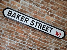 Insegna Baker Street legno vecchio stile Londra strada vintage strada Sherlock Holmes