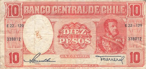 Cile pesos 1958 - cile, 1958-1959