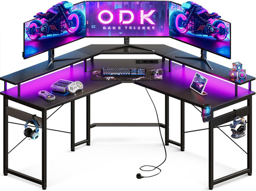 Scrivania gaming con led - scrivania,