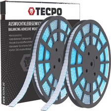2x TECPO PESI BILANCIAMENTO CERCHI IN ALLUMINIO 1200x5g PESI ADESIVI PESI BILANCIAMENTO BARRETTA