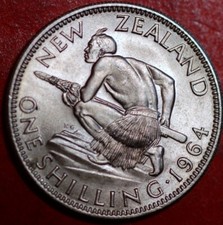 Nuova Zelanda 1 scellino 1964
