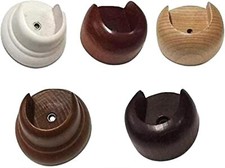 SUPPORTO ROSETTA IN LEGNO PER TENDA BASTONE VARI COLORI MM 35