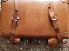 Valigia vintage in cuoio anni '70 .