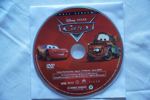 Cars dvd disc - cars, only**