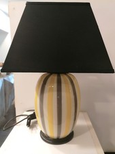 DA VINCI - Lampada in vetro di murano con strisce bianche gialle e nere