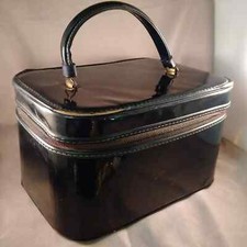 Piccolo Bauletto da Viaggio Donna - Beauty Case - Vernice Nera - Anni 1960