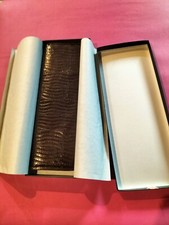 Porta cravatte custodia da viaggio in pelle Con Scatola Made Italy Nuova Occasio