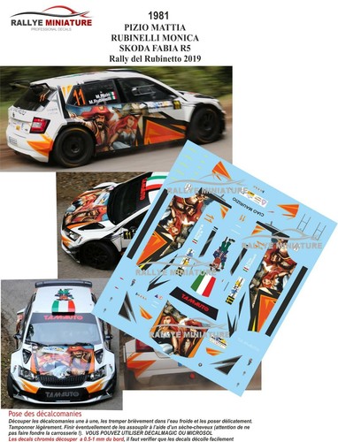 Decals ref 1981 skoda - 1/43,