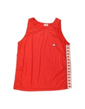 KAPPA Canotta Uomo Grafica IT 52 Grande Nylon Rosso CB12