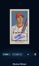 2022 TOPPS BUNT - Shohei Ohtani AWARD 287cc ORO firma LAA DIGITAL CARD