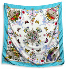Sciarpa seta floreale Gucci