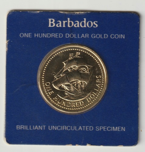 Moneta oro barbados 100 - oro,