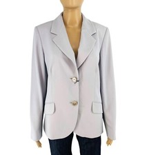 Persona Donna Giacca Blazer Leggera Viola A Maniche Lunghe Taglia Plus S